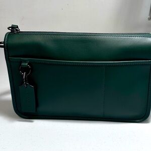 Coach Green Leather Wristlet